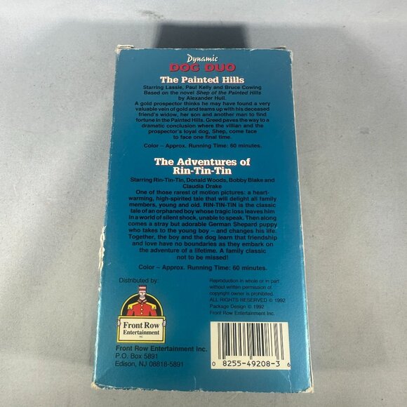 Dynamic Dog Duo VHS The Adventures Of Rin-Tin-Tin & Painted Hills - Picture 2 of 3